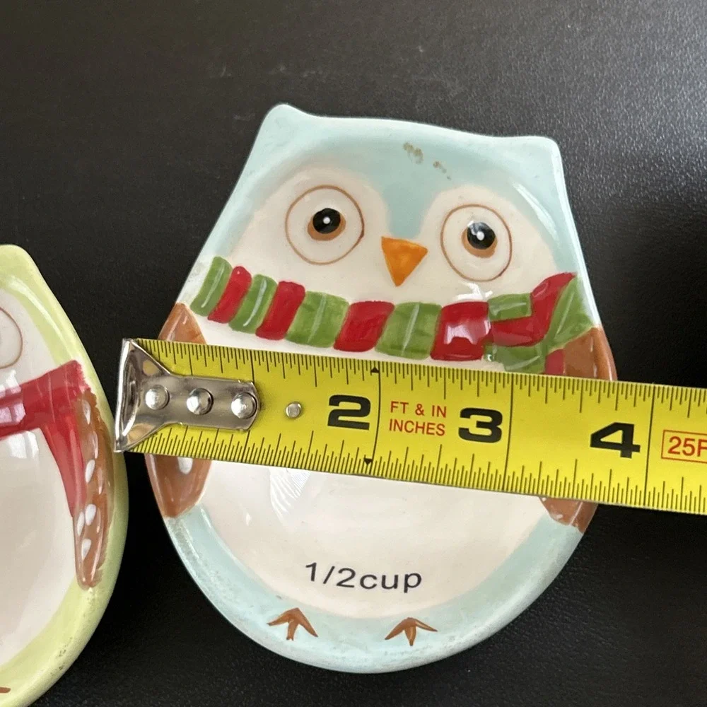 Boston Warehouse Trading Co Owl Measuring Cups Set of‎ 4 Gently Used Nesting